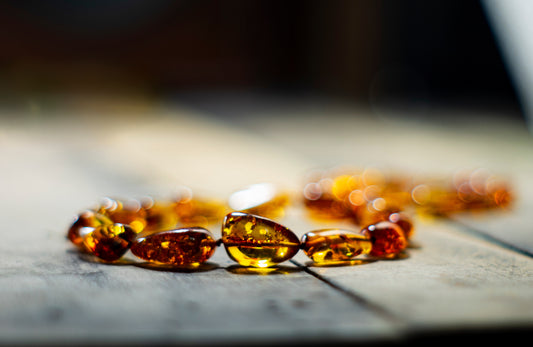 Baltic Amber teething necklace for teething pain relief