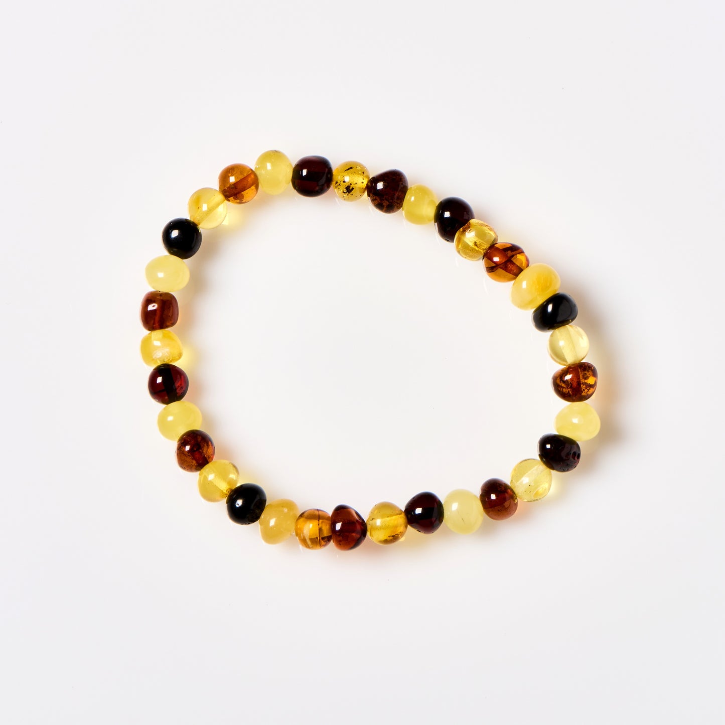 Baltic Amber Bracelet - Polished Multicolor - Adult
