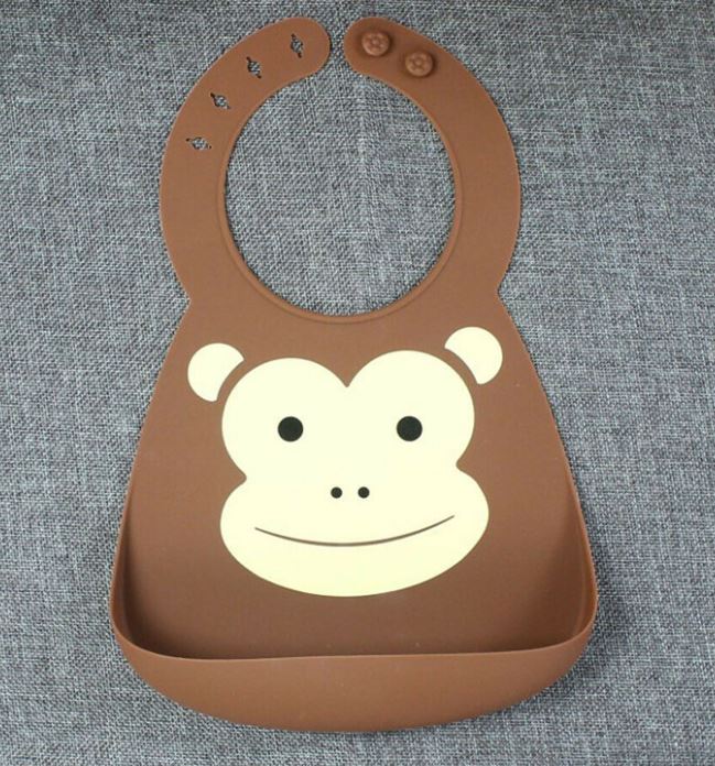 Silicone Baby Bib (Smile I'm Hungry) Waterproof, Adjustable, BPA Free & Dishwasher Safe
