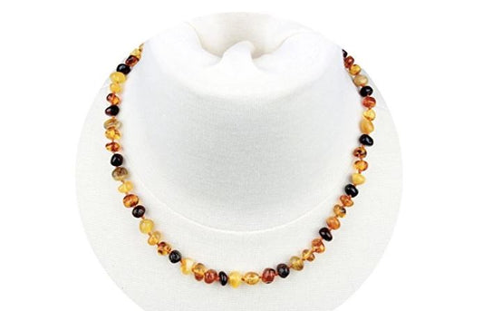 Matching amber necklace for babies and parents