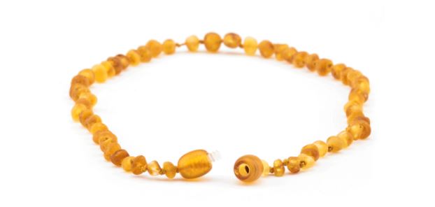 Raw Amber Teething Necklace for teething relief 