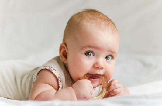 Baltic amber teething necklaces are a great all natural teething remedy for a teething baby