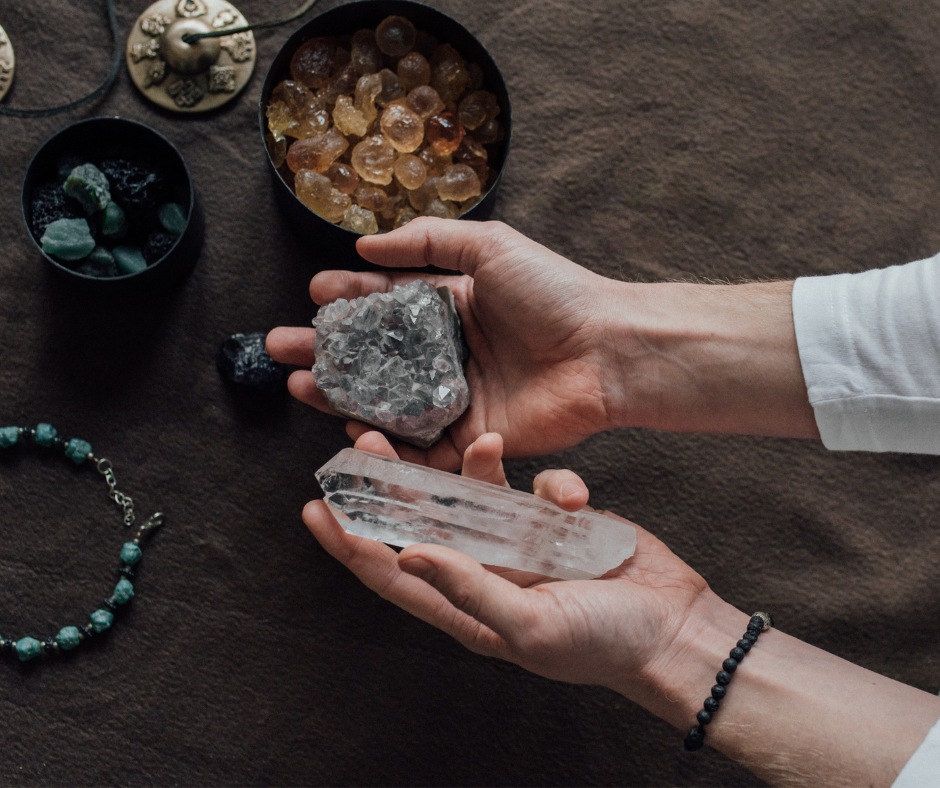Gemstone jewelry, crystals, and mental health
