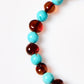 Baltic Amber & Gemstone Bracelet - Cognac + Turquoise - Adult