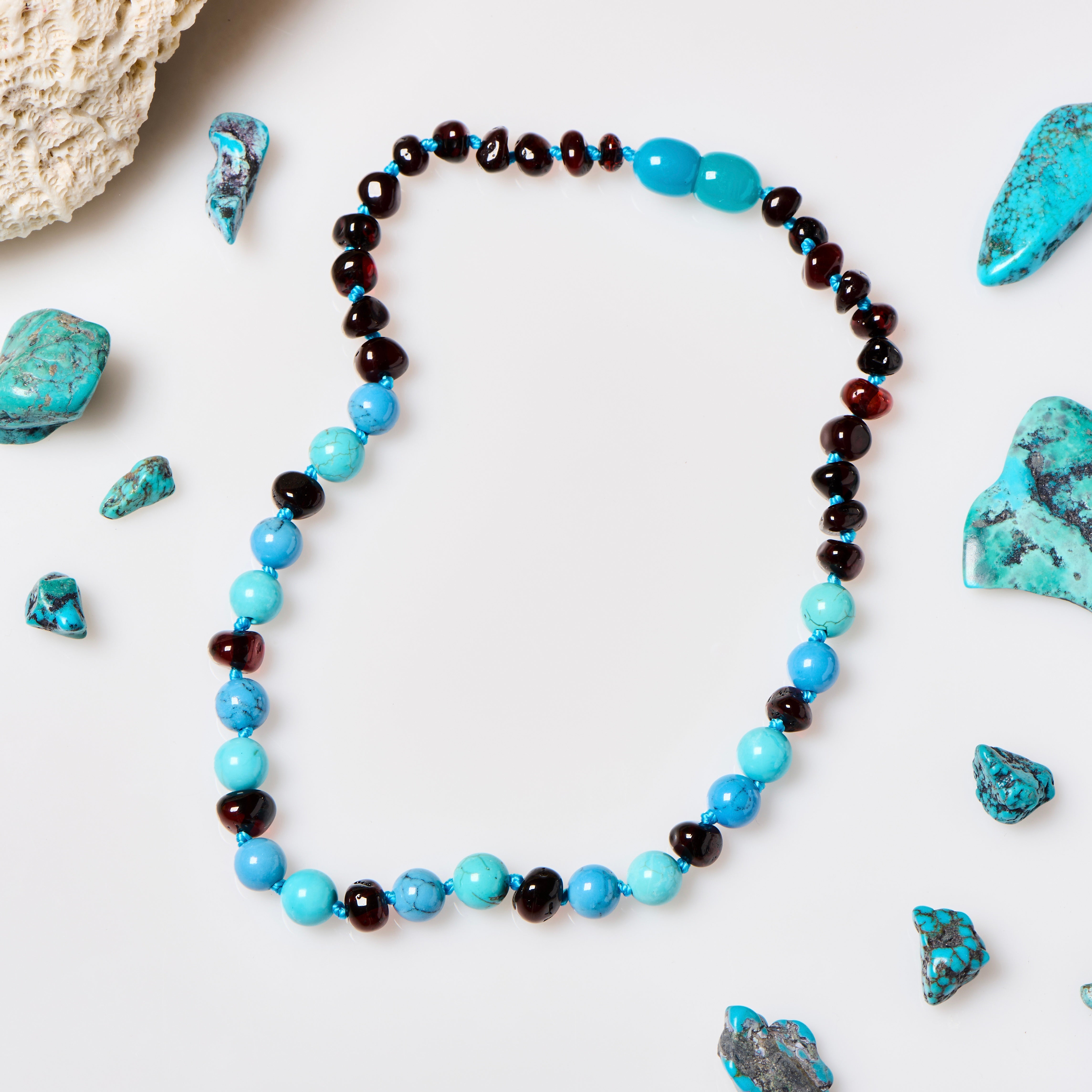 Authentic retailer Amber and Turquoise Necklace