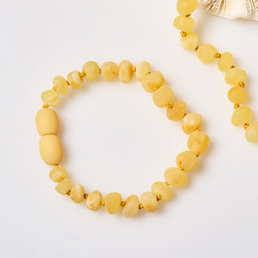 raw milk baltic amber teething bracelet