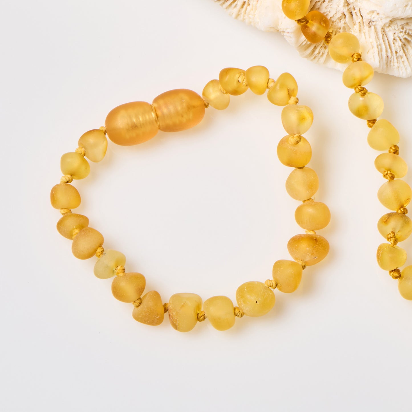 Children's Necklace + Bracelet Set - Raw Honey Amber