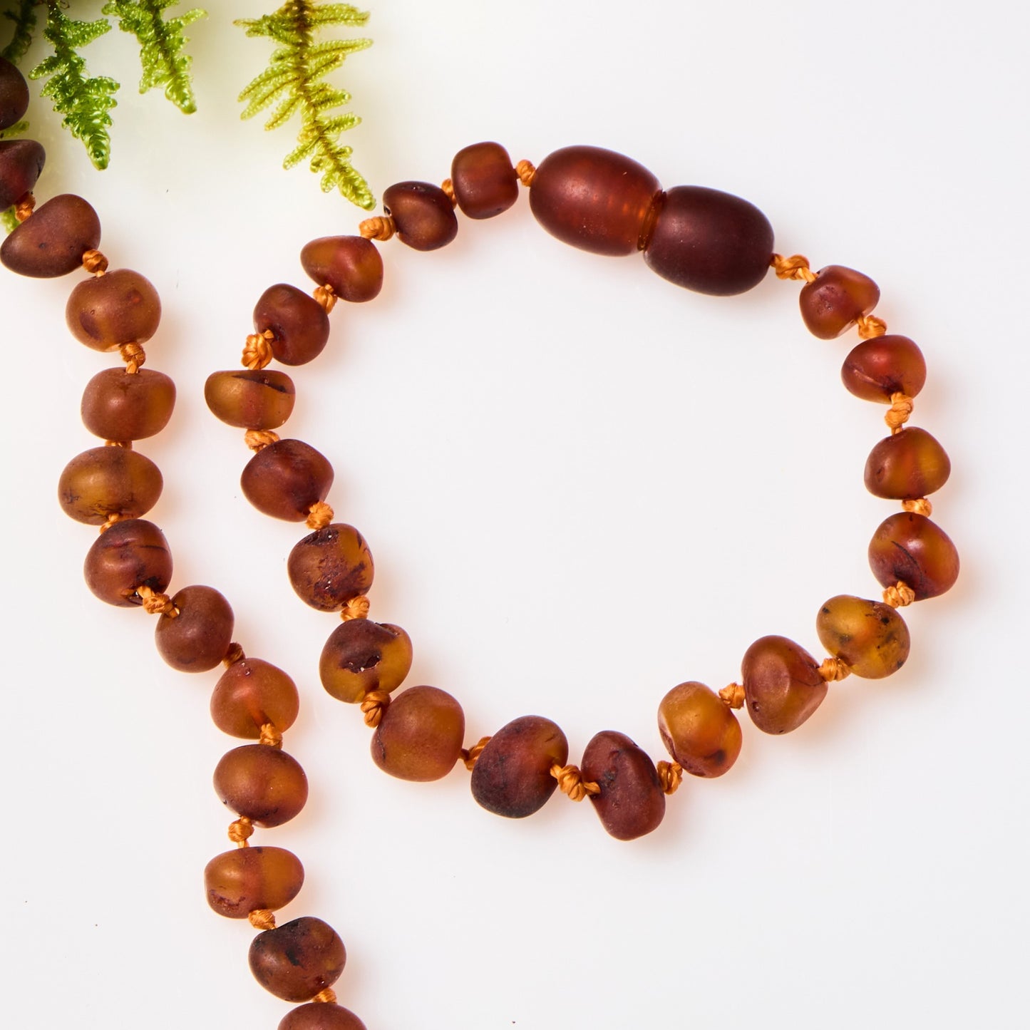 Baltic Amber Bracelet or Anklet - Raw Cognac - Children's