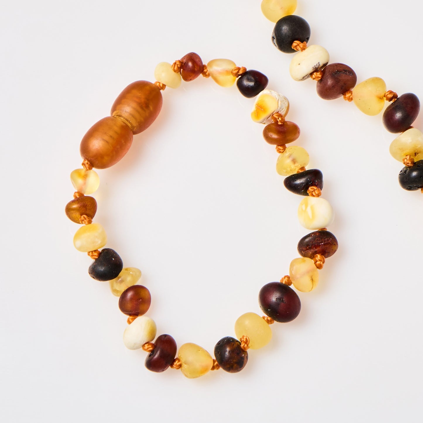 Children's Necklace + Bracelet Set - Raw Multicolor Amber