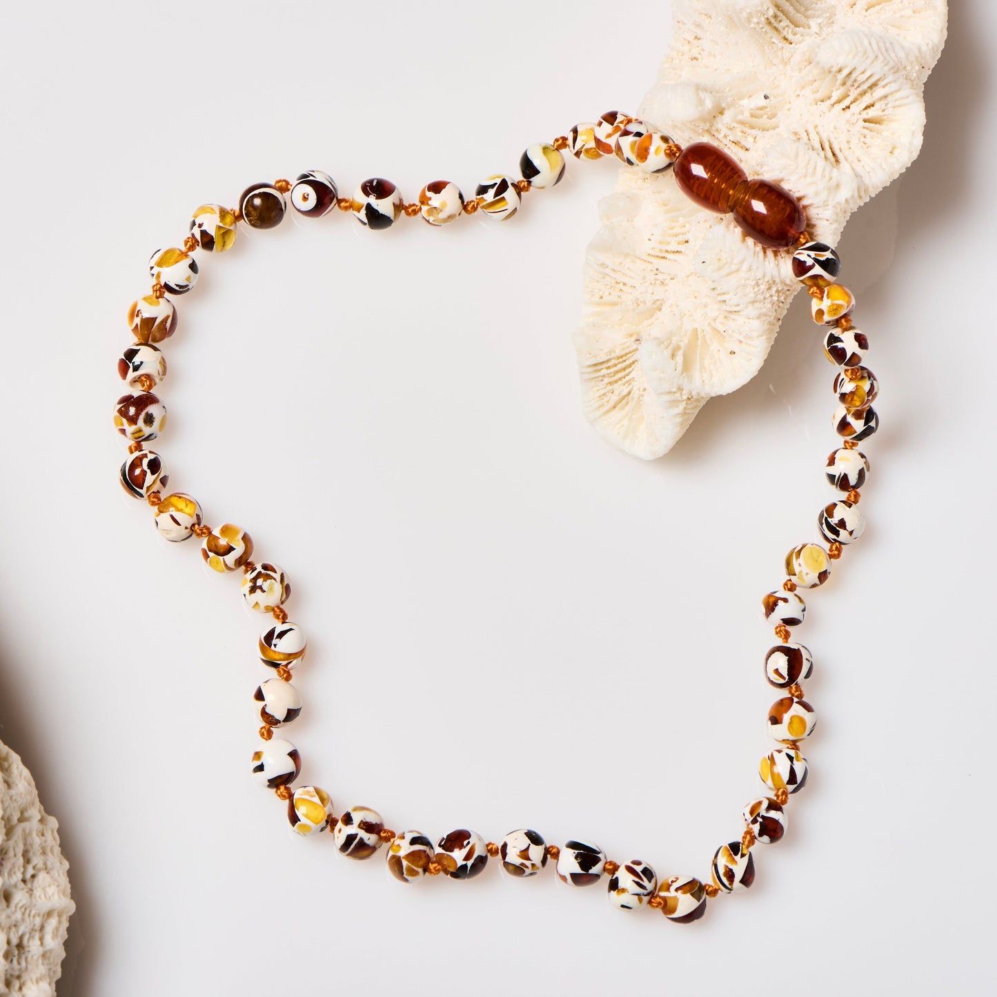 mosaic amber teething necklace