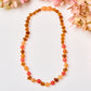 Baltic Amber + Gemstones Necklace - Cognac + Aventurine + Coral - Children's