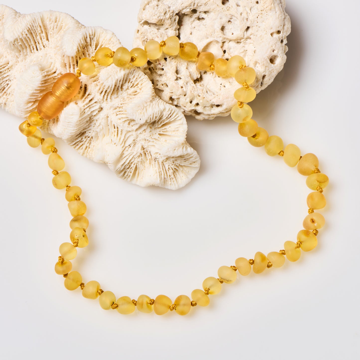 Children's Necklace + Bracelet Set - Raw Honey Amber