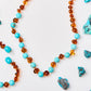 Baltic Amber Necklace - Cognac Amber + Turquoise - Children's