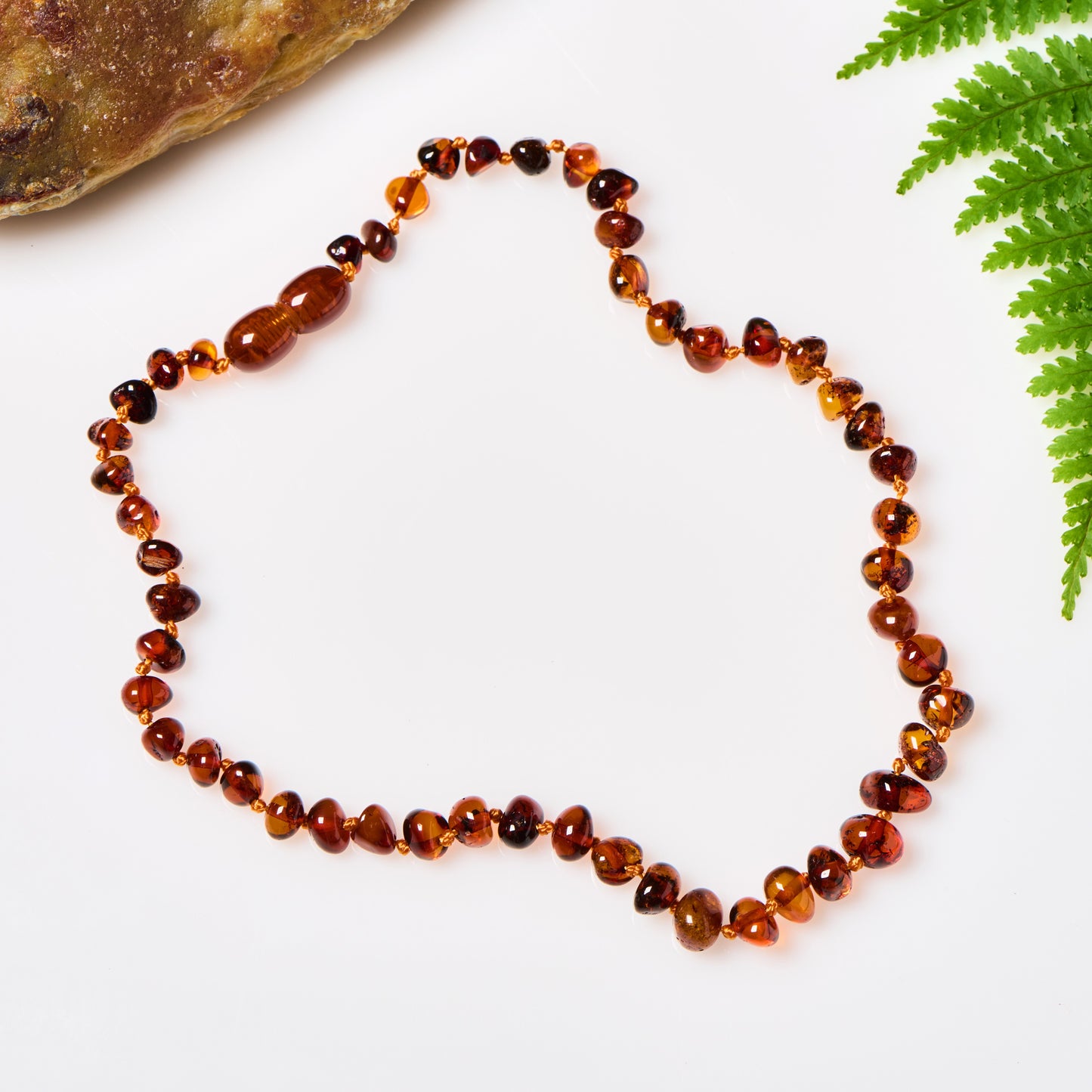 Baltic Amber Necklace - Polished Cognac - Children's