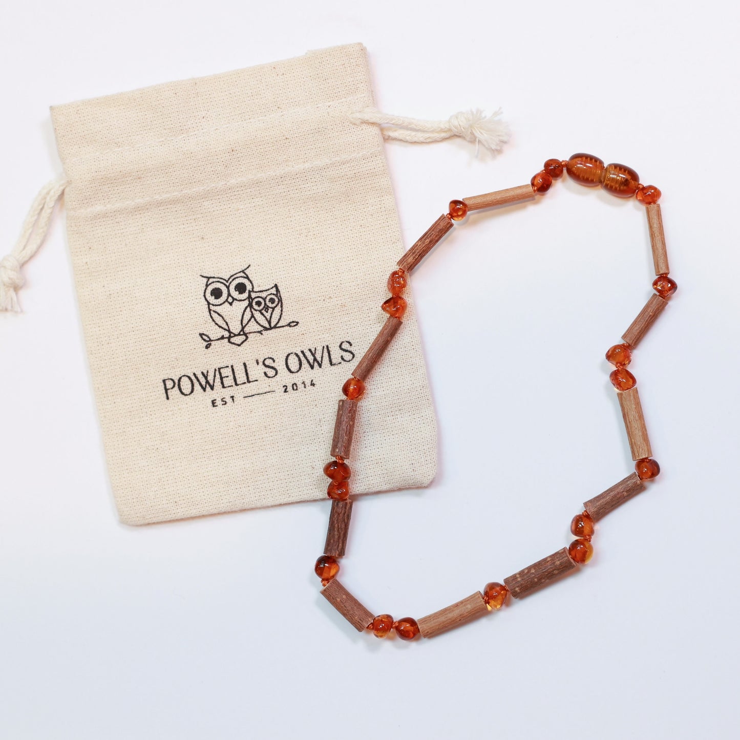 Amber Teething Necklace - Hazelwood +  Cognac Amber - Children's