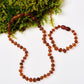 Children's Necklace + Bracelet Set - Raw Cognac Amber
