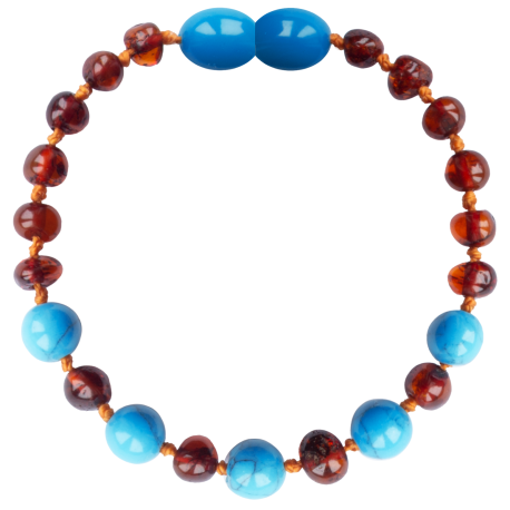 14cmGems_Cognac_Turquoise_BraceletWHOLESALE