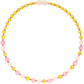 Baltic Amber + Gemstones Necklace - Honey Amber + Rose Quartz + Pink Jade - Children's