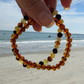 Baltic Amber Bracelet - Polished Multicolor - Adult