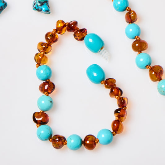 14cmGems_Cognac_Turquoise_BraceletWHOLESALE