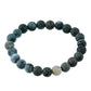 Natural Healing Stone Bracelets - Grey Jasper - Precious Beaded Gemstone (7.5")