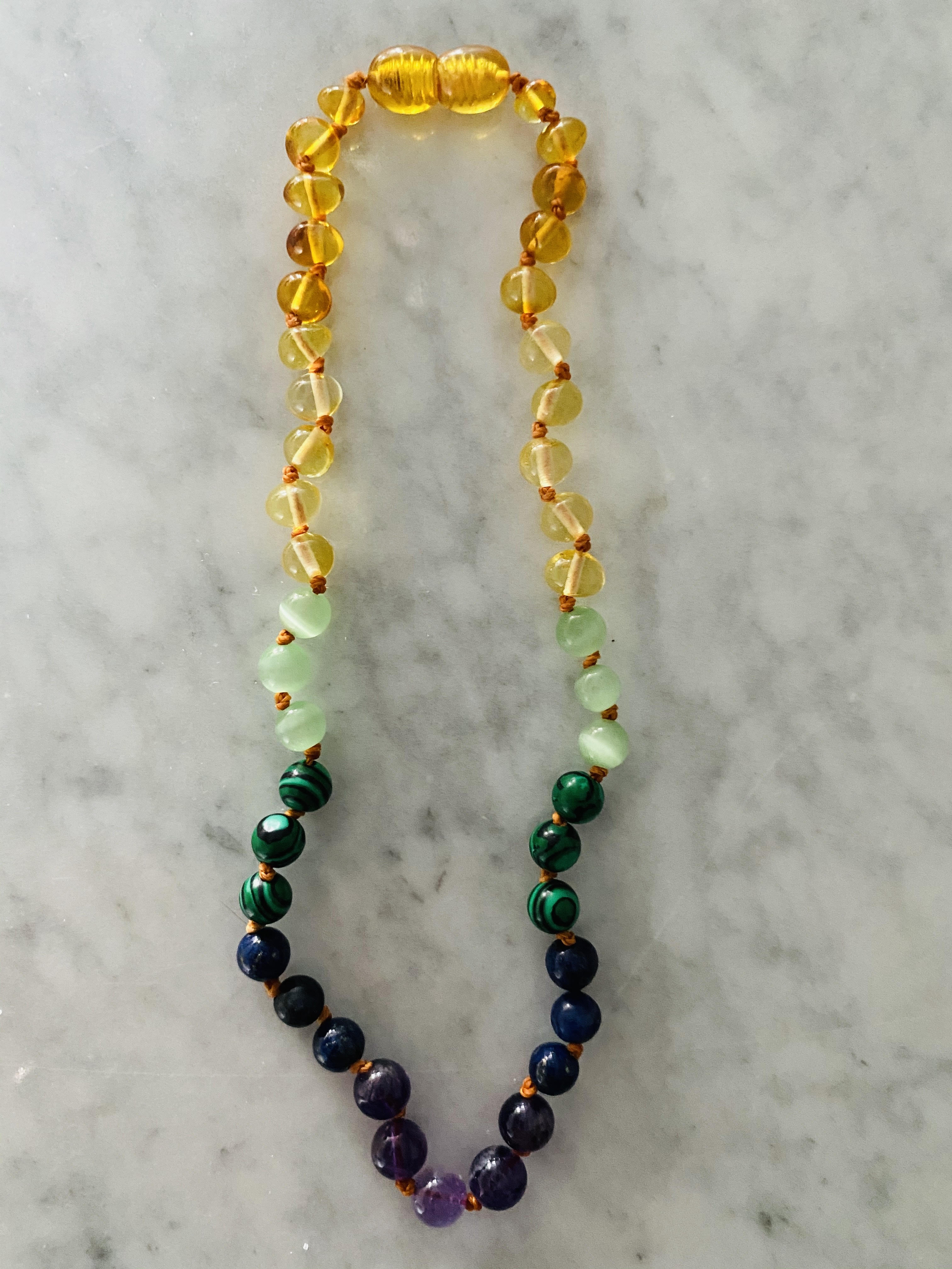 Rainbow baltic hot sale amber necklace