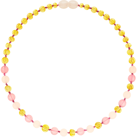 32cmGemsHoney_Rose_Quartz_Pink_Jade_NecklaceWHOLESALE