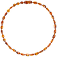 Baltic Amber Necklace - Polished Cognac Beans - Adult