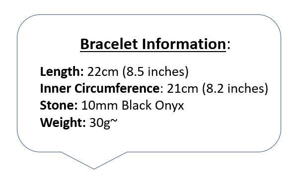 Cancer Zodiac Bracelets - Black Onyx & White Jade Stone - Beaded Bracelets (Adults 8.5")