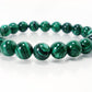 Natural Healing Stone Bracelets - Malachite Precious Beaded Gemstone (7.5")