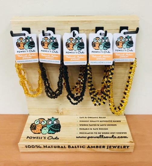 Baltic Amber Teething Necklace - Powell's Owls